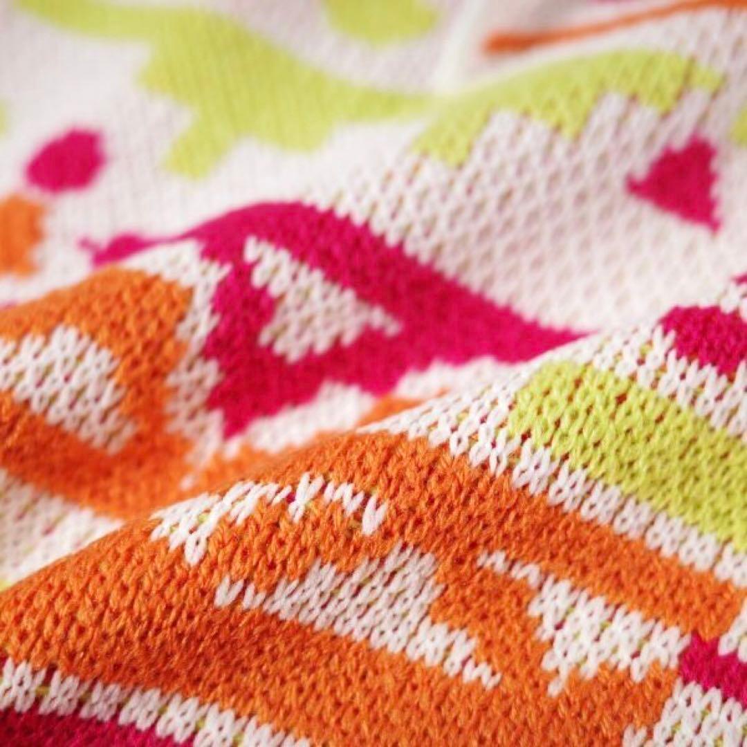 【PEARLY GATES】秋冬 ウール混 フリンジニット スカート・1番M