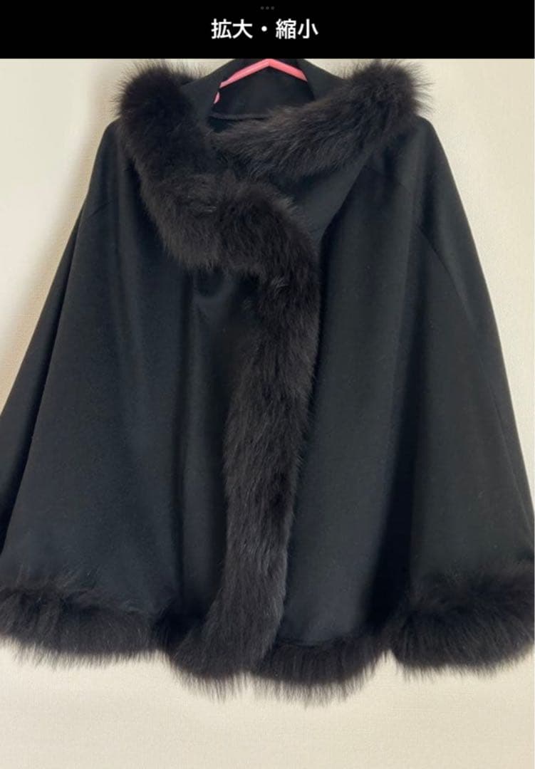 カシミヤ100%ポンチョ ポンチョ・ケープコート 着物 和装