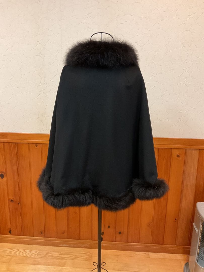 カシミヤ100%ポンチョ ポンチョ・ケープコート 着物 和装