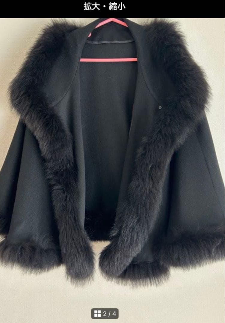 カシミヤ100%ポンチョ ポンチョ・ケープコート 着物 和装