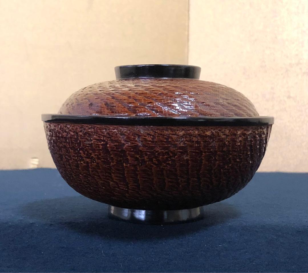 ちょ《レ》柚子型 吸物椀10客 木製漆器 木箱　251117え2