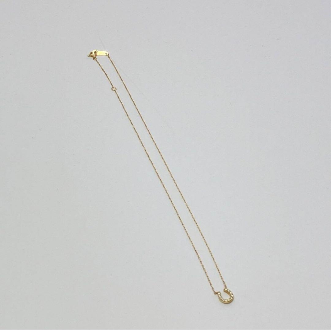 2346-1○ 4°C ホースシュー型 K10 ゴールドネックレス