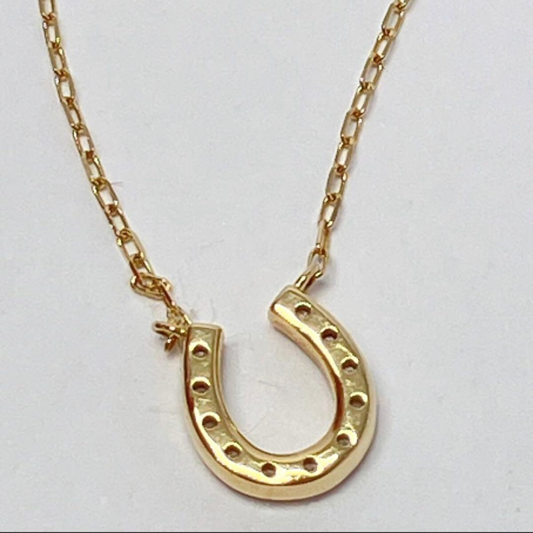 2346-1○ 4°C ホースシュー型 K10 ゴールドネックレス