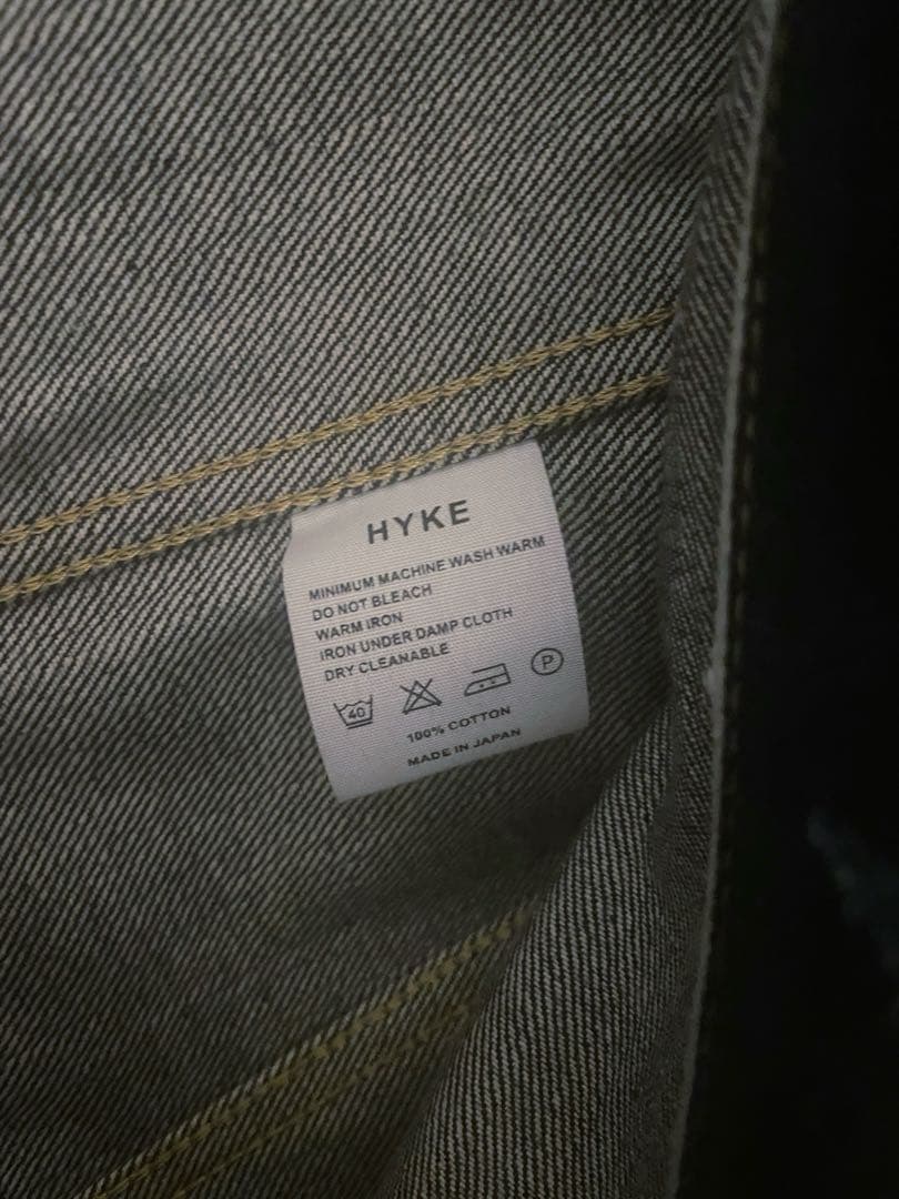 HYKE Gジャン TYPE3 DENIM JACKET ノンウォッシュ