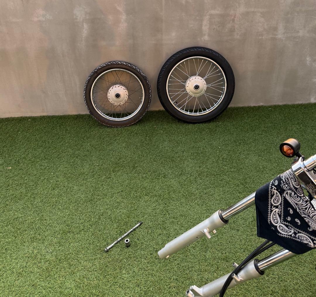 希少　AC09 JAZZ50 18インチ化　ホイールタイヤセット