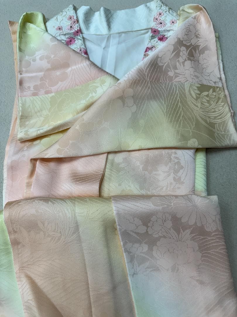 誰が袖好み 高島屋×千總 群青色 手描き友禅 振袖 落款あり