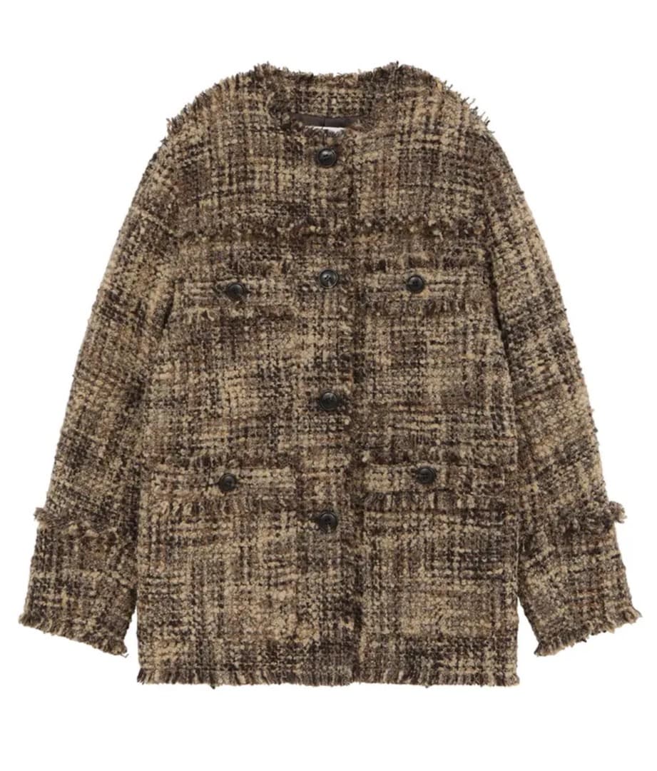 CLANE⭐︎ノーカラーツイードジャケット/タグなし⭐︎ほぼ新品クラネ