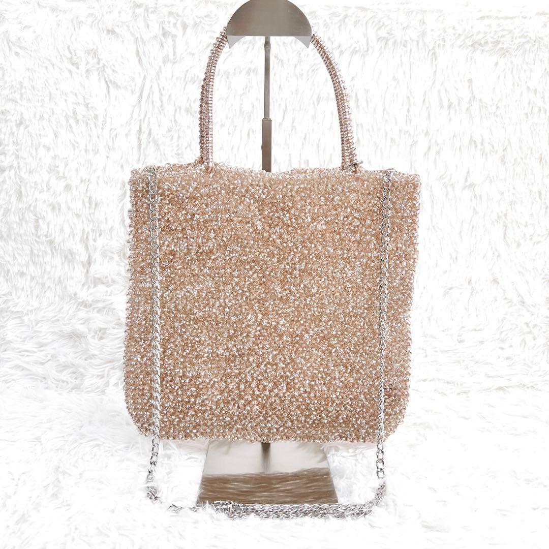 希少✨アンテプリマ スタンダード スクエア ローズシルバー ピンク チェーン付