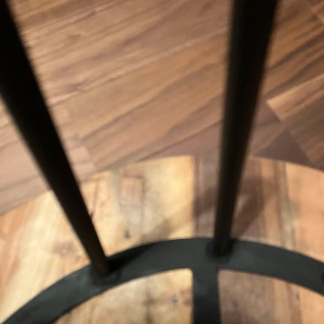 古材とアイアンのコーヒーテーブル ヴィンテージ風サイドテーブル 丸円型60cm