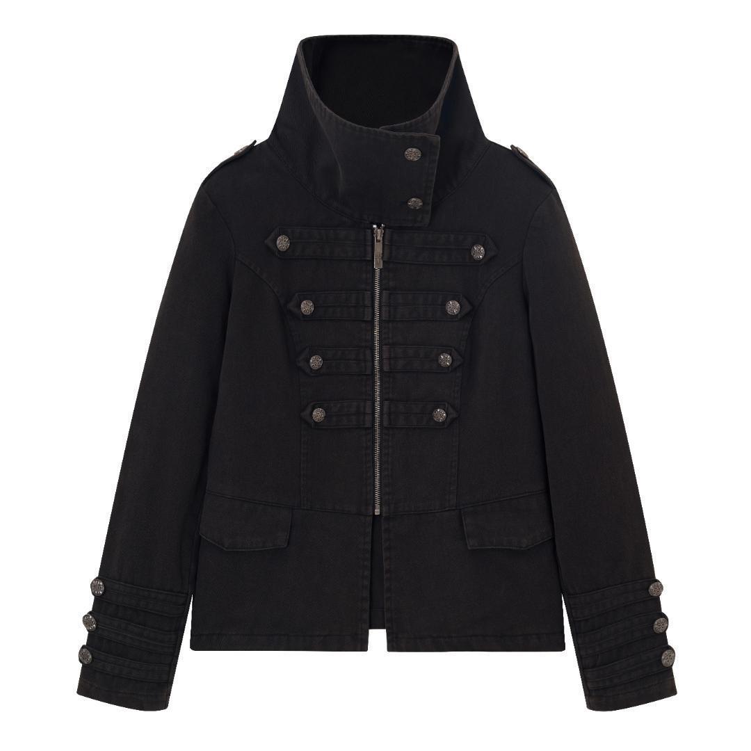 めとめと ナポレオンジャケット スリムライダースジャケット Y2K