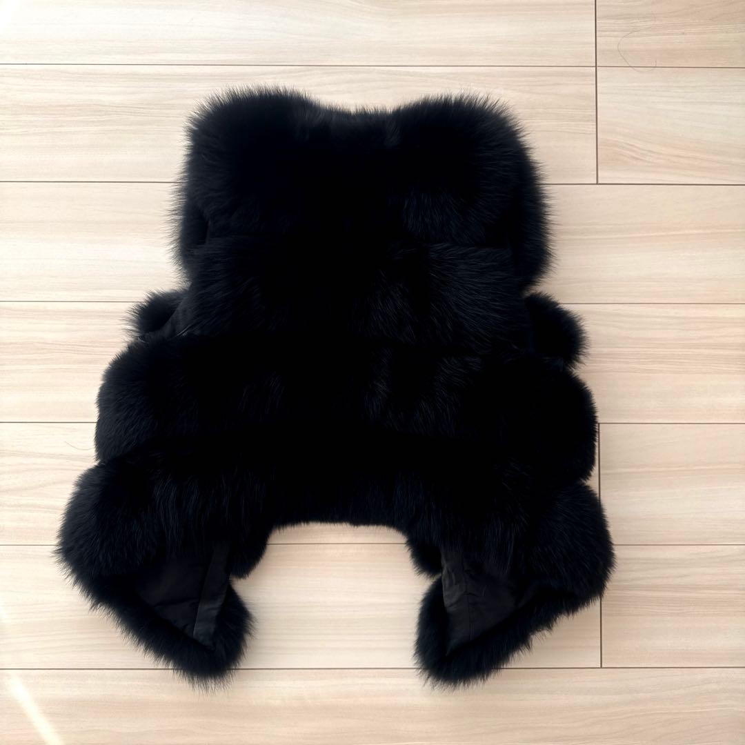 新品未使用　zoeeフォックスファーベスト(ビックスキン)