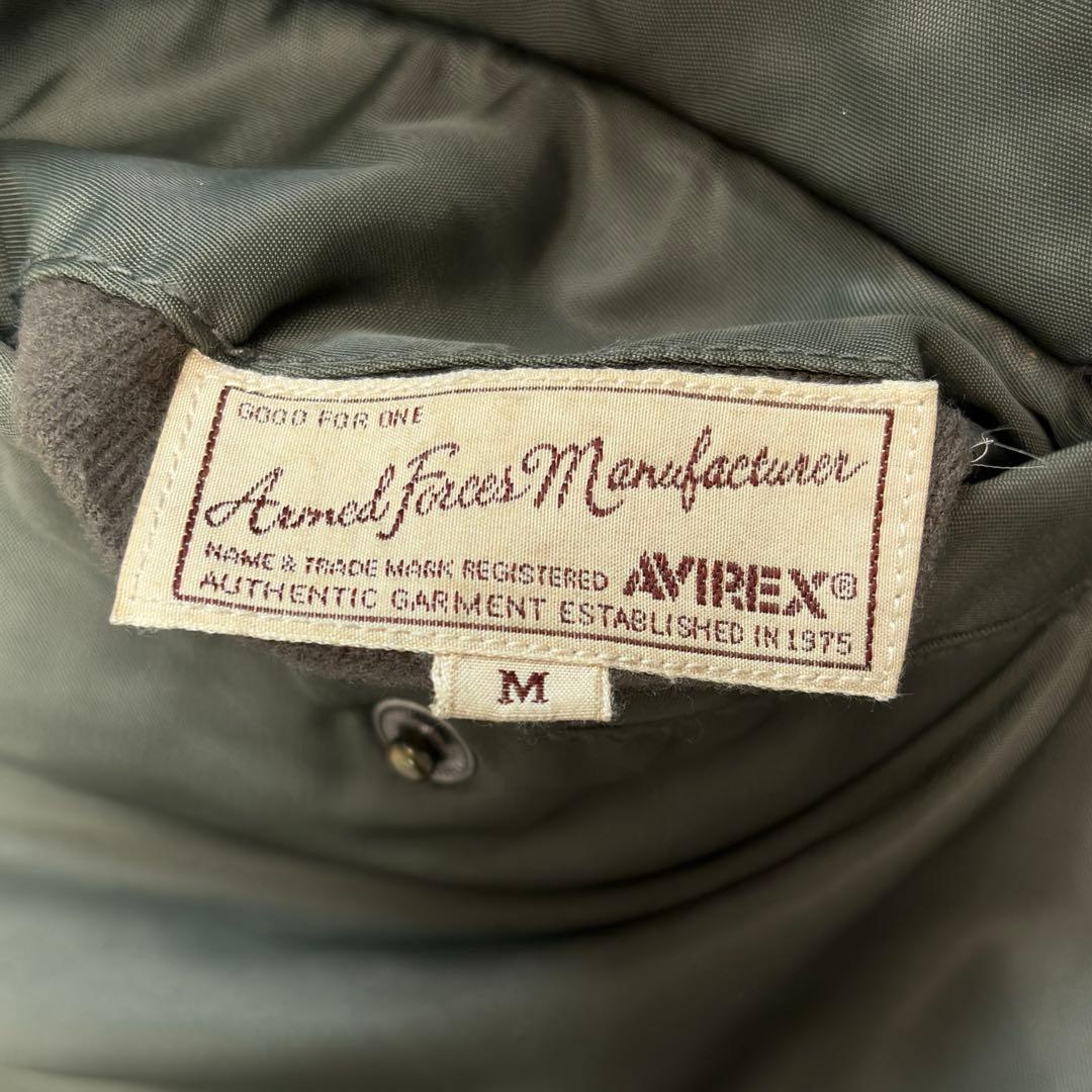 AVIREX MA-1 フライトジャケット リバーシブル カーキ×ブラウン L