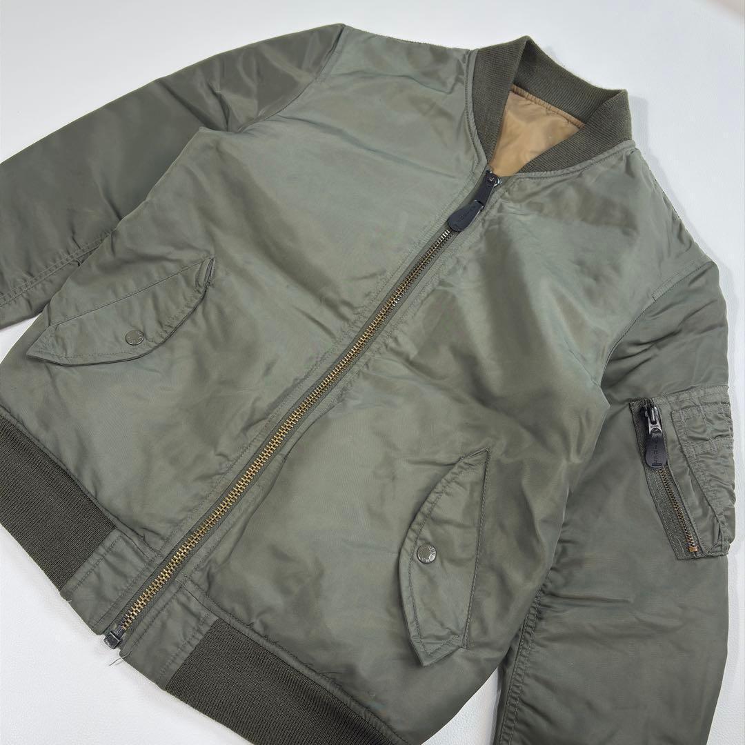 AVIREX MA-1 フライトジャケット リバーシブル カーキ×ブラウン L