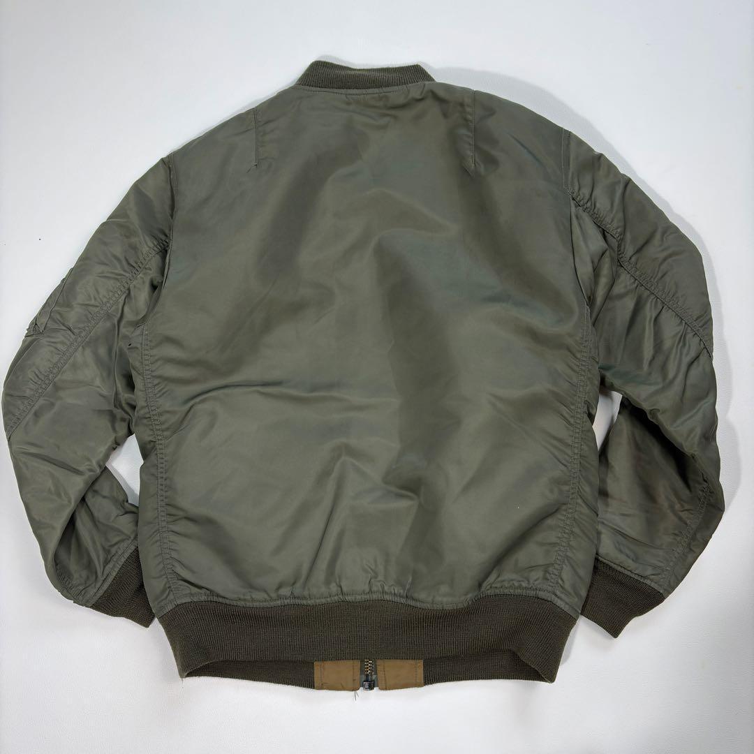 AVIREX MA-1 フライトジャケット リバーシブル カーキ×ブラウン L