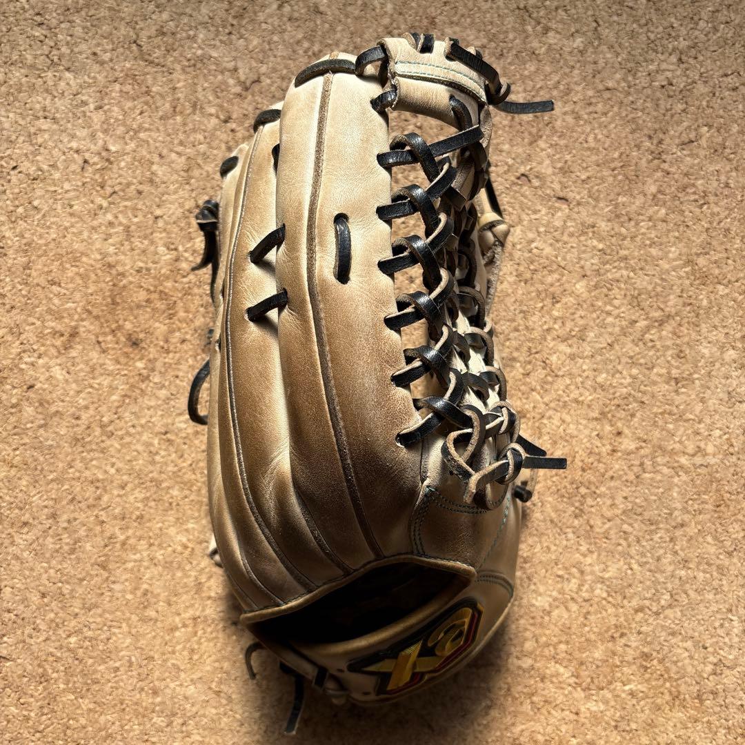 ザナックス　一般硬式　外野手用　グローブ　クリームブラウン×ブラック