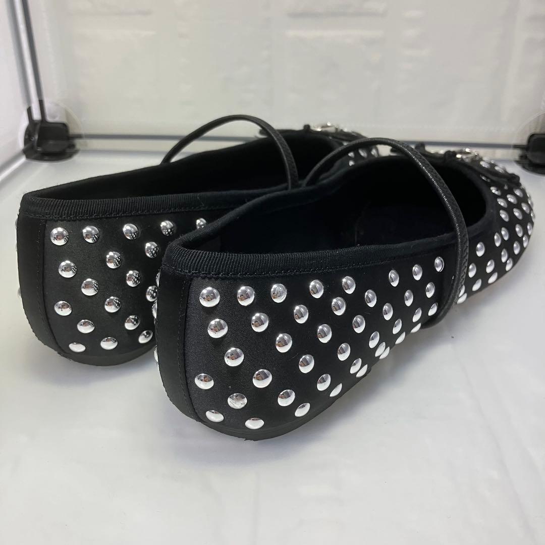 ★極美品★MARCJACOBSサブリナ スタッズ バレエ フラットシューズ 24