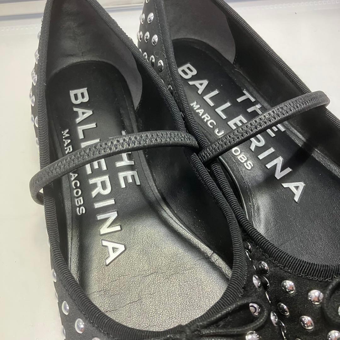 ★極美品★MARCJACOBSサブリナ スタッズ バレエ フラットシューズ 24