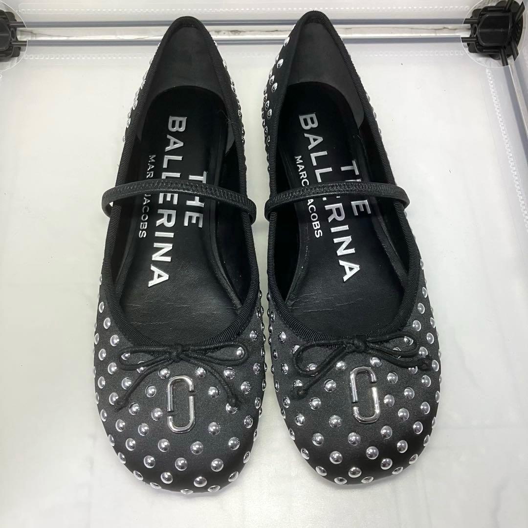 ★極美品★MARCJACOBSサブリナ スタッズ バレエ フラットシューズ 24