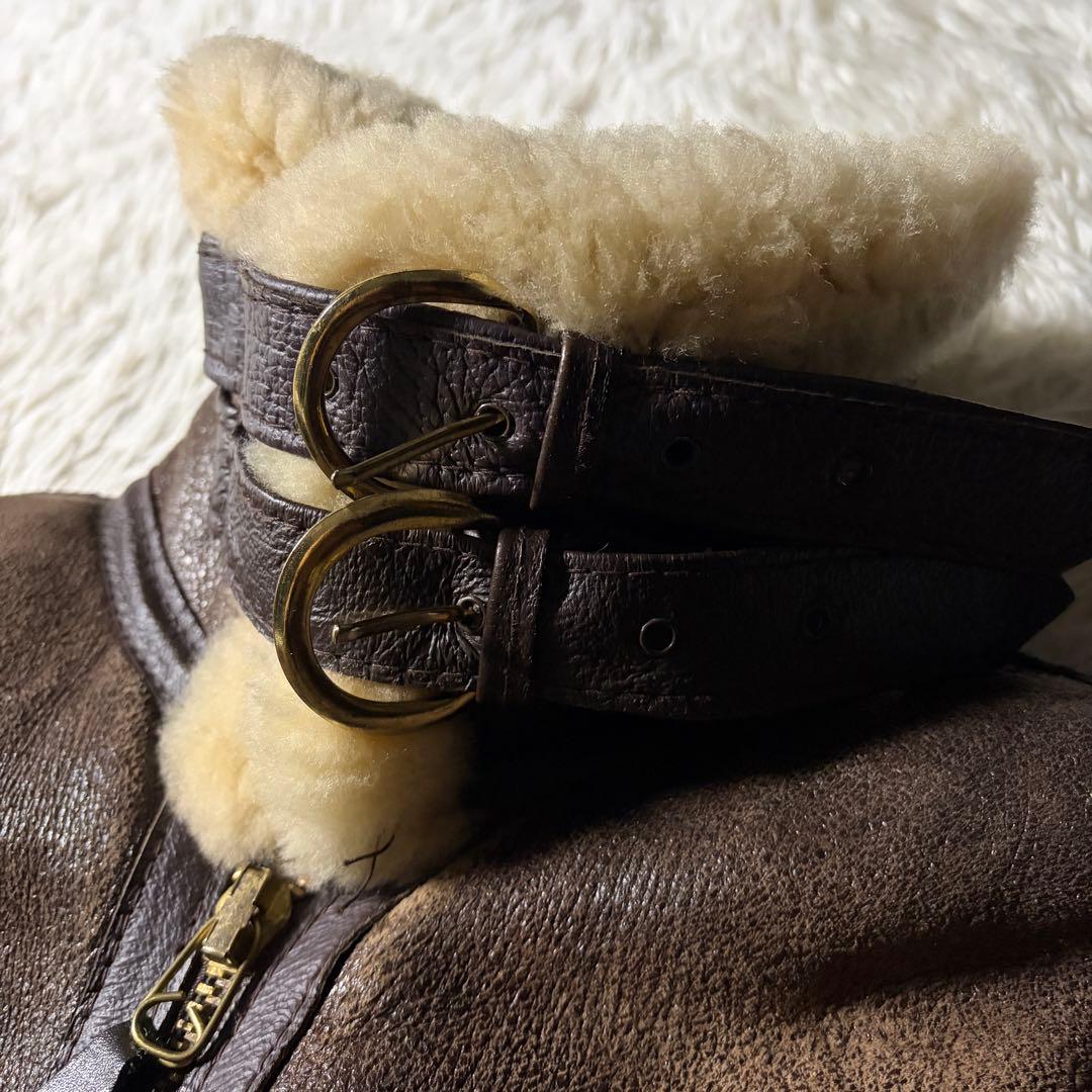 【米国製】schott フライトジャケット　B-3 羊革　ムートン　ボア　38