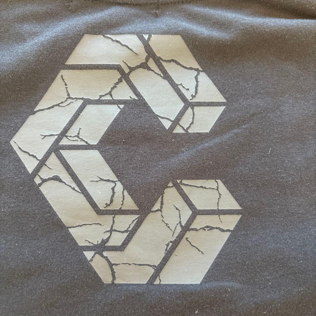 CRONOS ブラック 長袖カットソー ストライプ　Ｌサイズ