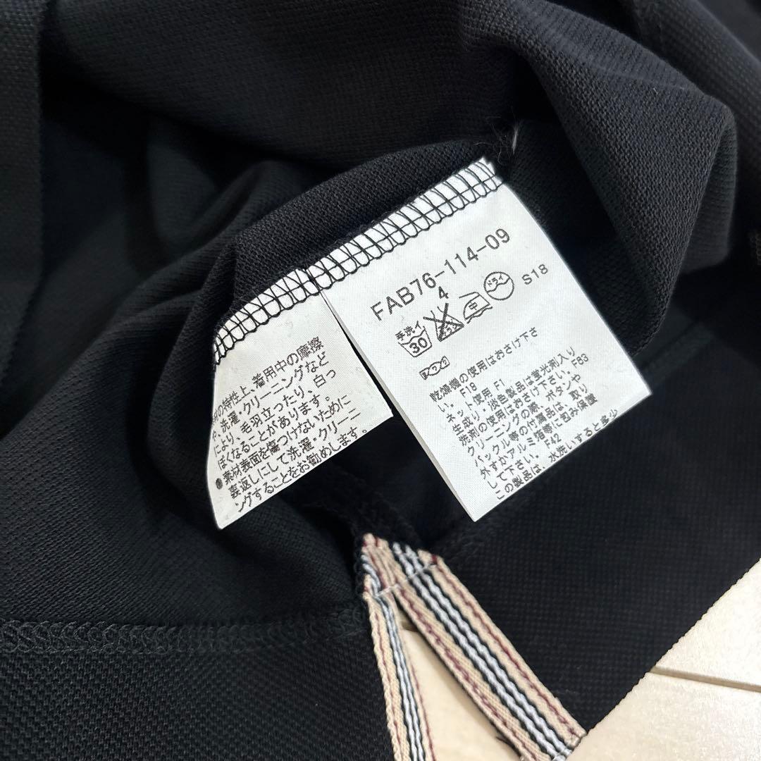 新品 未使用タグ付き バーバリー ロンドン ポロシャツ 黒 ノバチェック XL