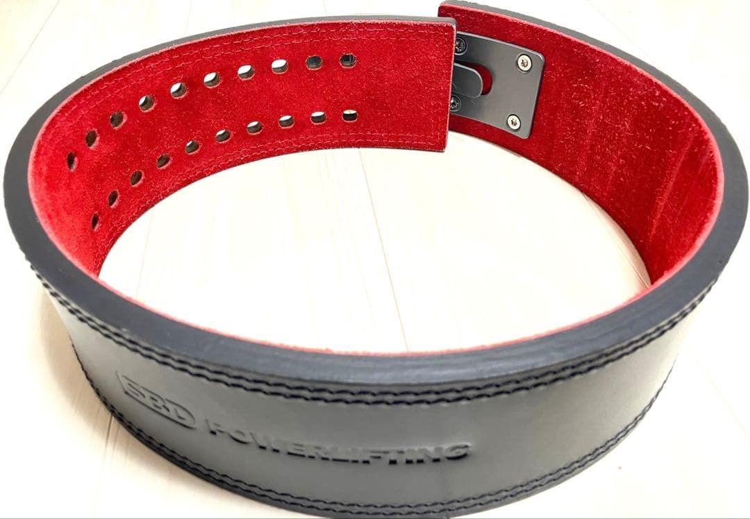 SBD パワーリフティングベルト 黒赤　Lサイズ