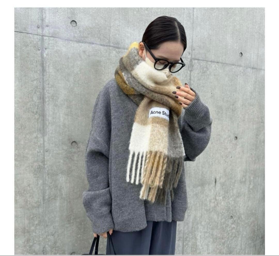 Acne Studios モヘアチェック　マフラー