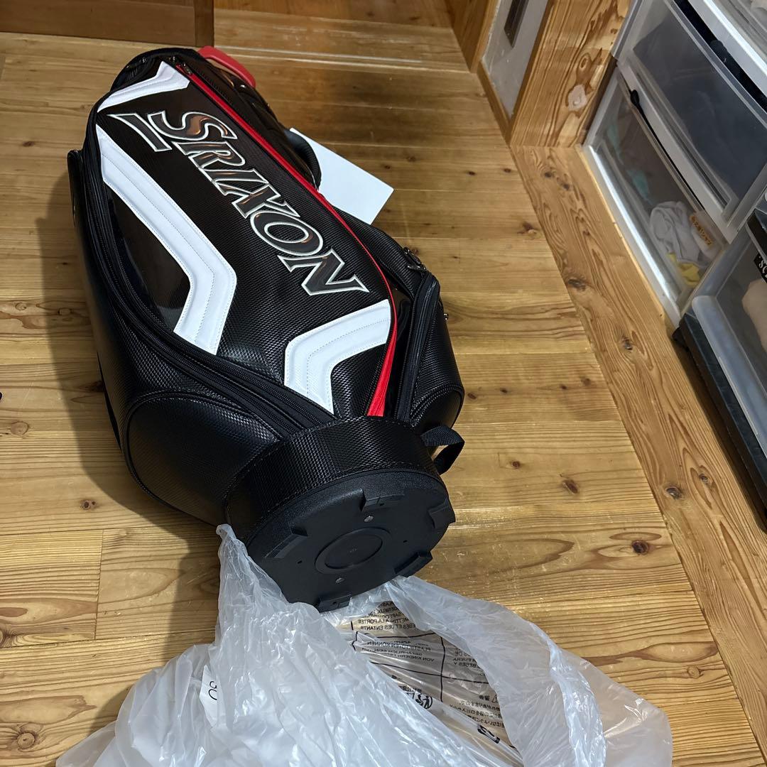 Srixon ゴルフキャディバッグ 黒/赤