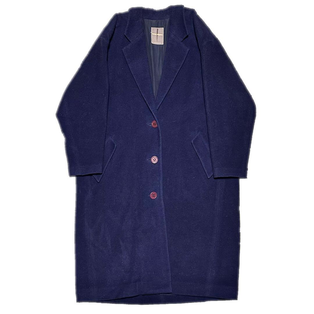 70's ISSEY MIYAKEイッセイミヤケ 筆タグ ウール ロングコート