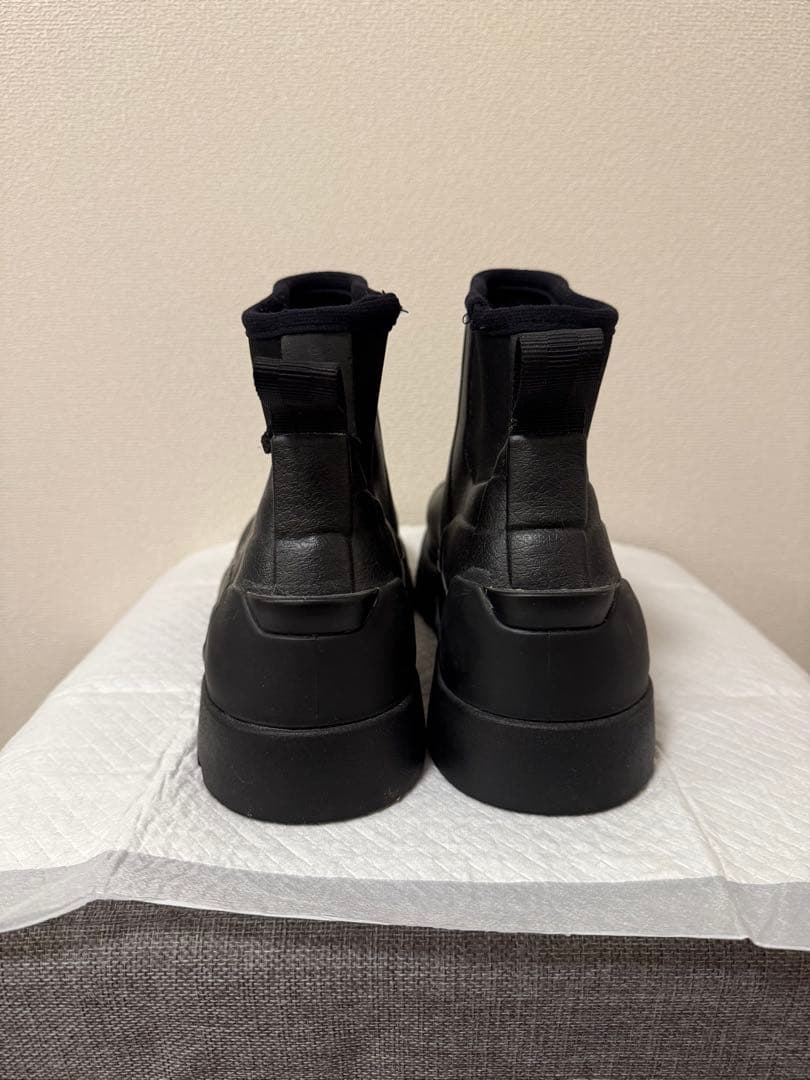 【HUNTER × Vibram】ショートレインブーツ ブラック（UK8）