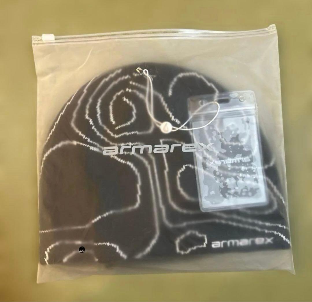 armarex 地形模様ビーニー黒