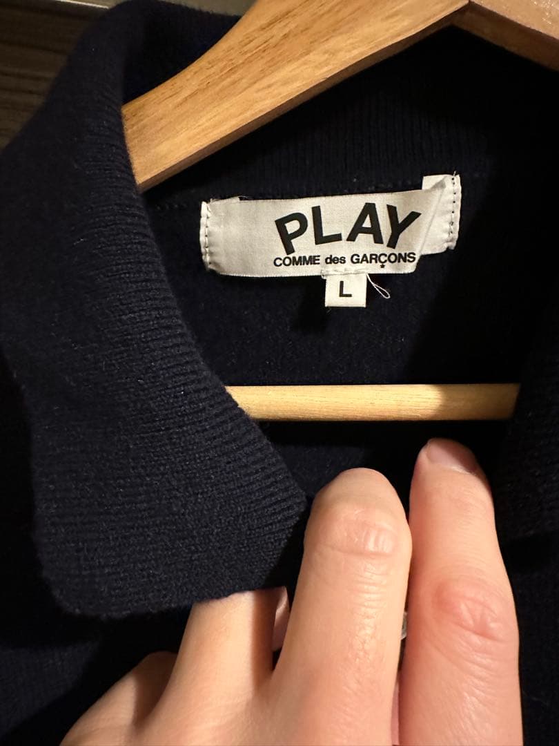 COMME des GARCONS PLAY 長袖ポロシャツ L