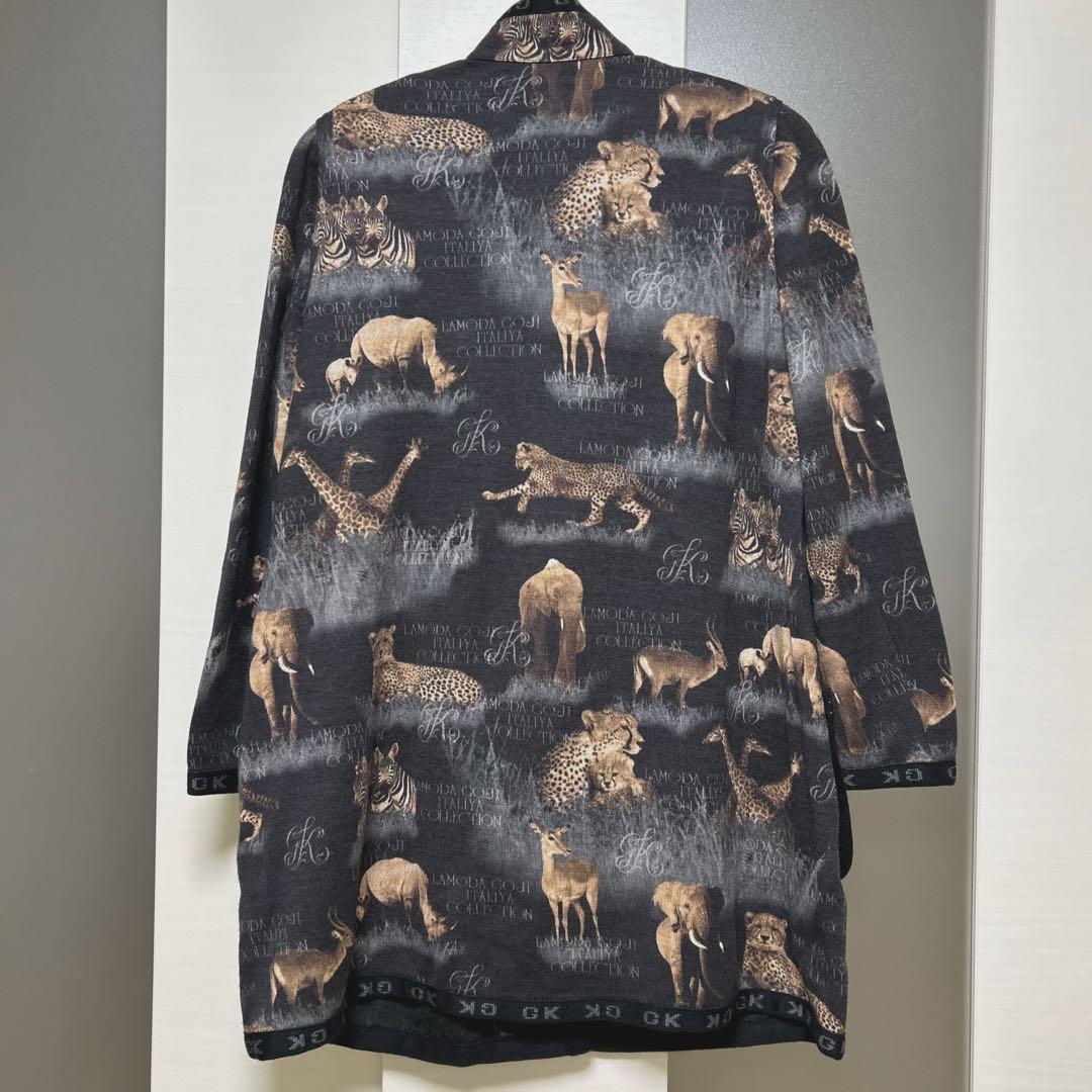 早い者勝ち❗️伊太利屋★新品❗️プリントニットコート