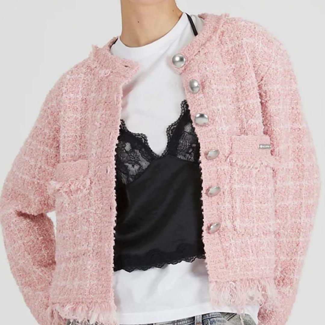 完売品 PRANK PROJECT Tweed Knit Cardigan