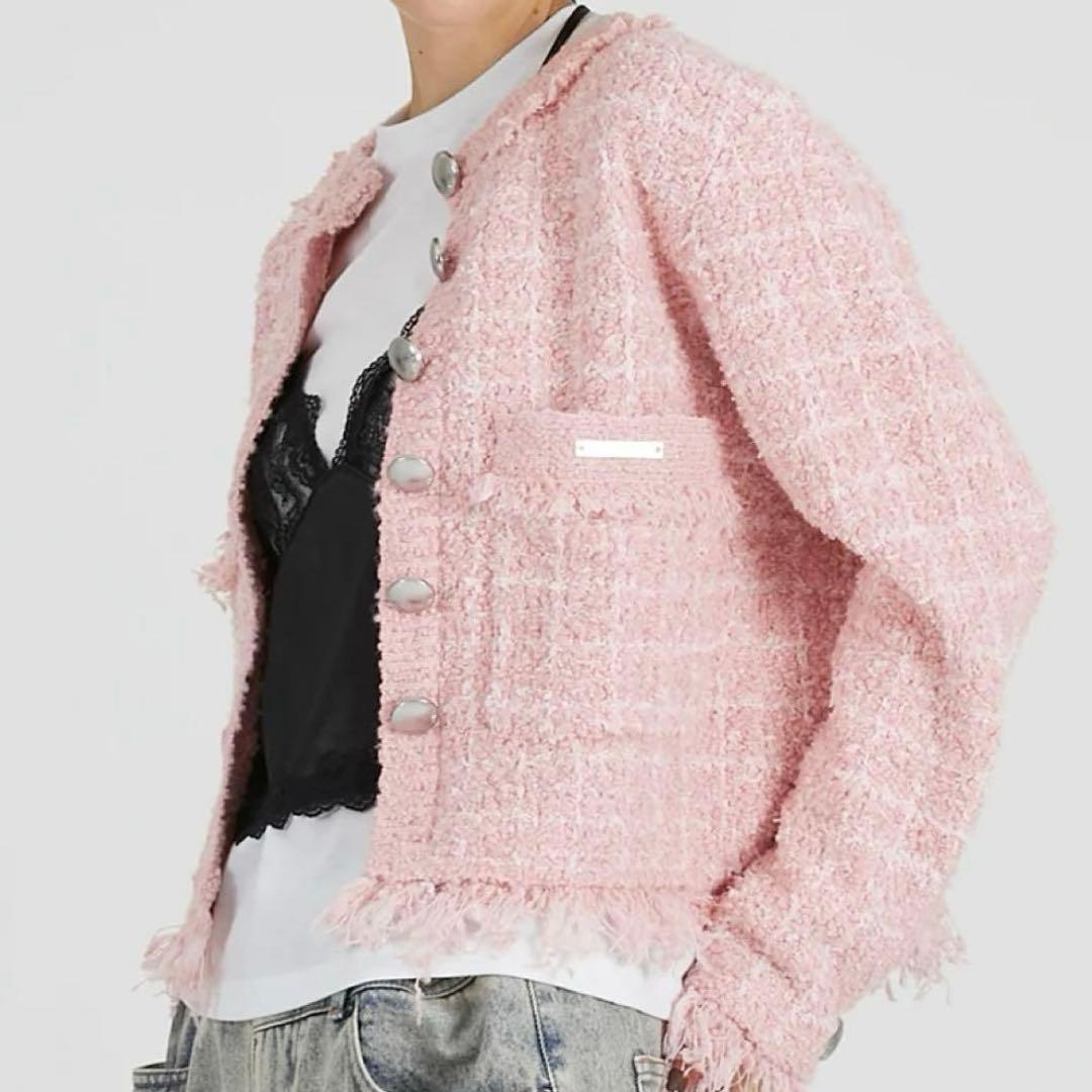 完売品 PRANK PROJECT Tweed Knit Cardigan