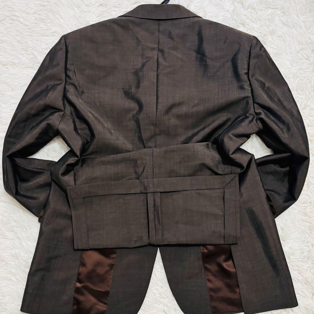 極美品✨ダンヒル　セットアップスーツ52J 2Bア大きいサイズブラウン