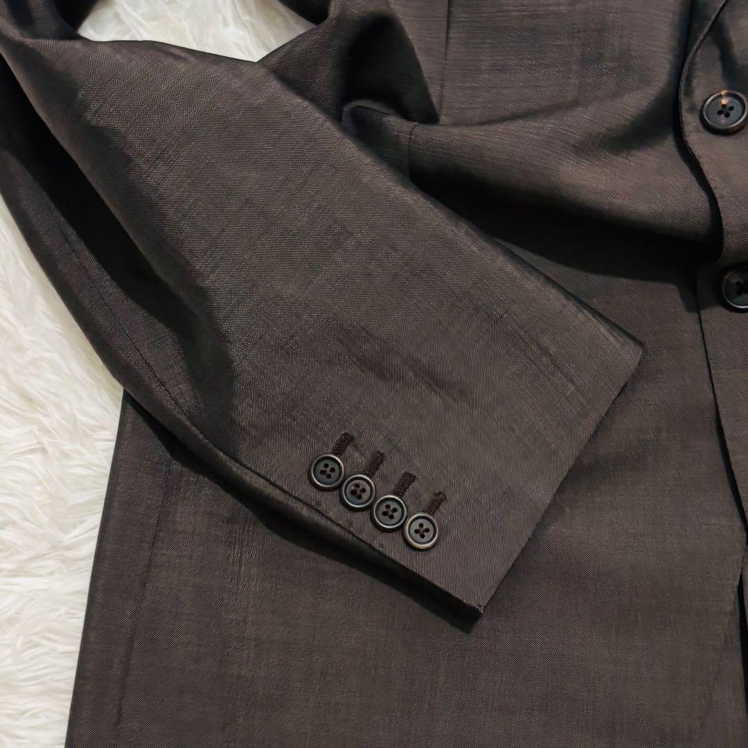 極美品✨ダンヒル　セットアップスーツ52J 2Bア大きいサイズブラウン