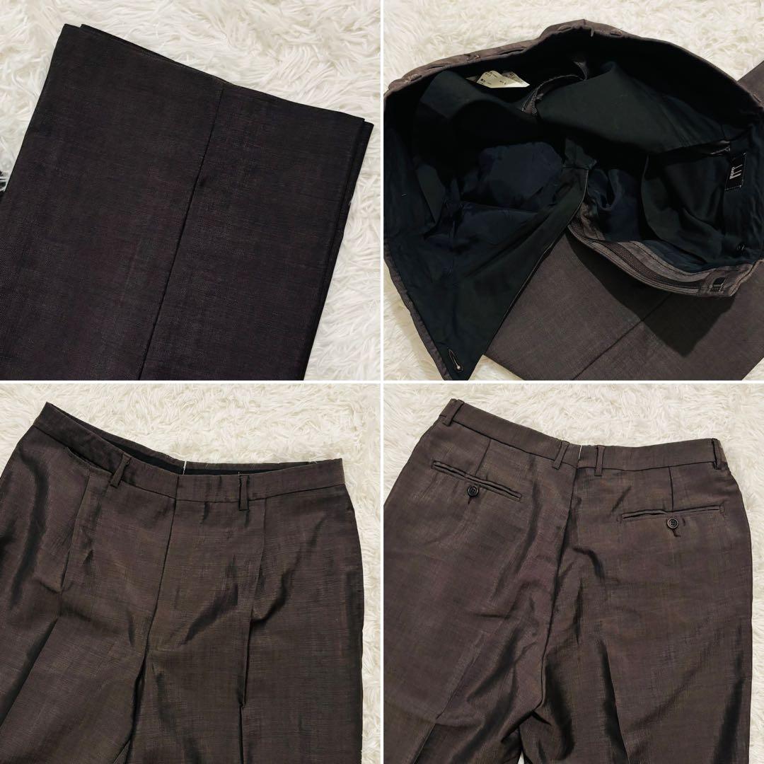 極美品✨ダンヒル　セットアップスーツ52J 2Bア大きいサイズブラウン