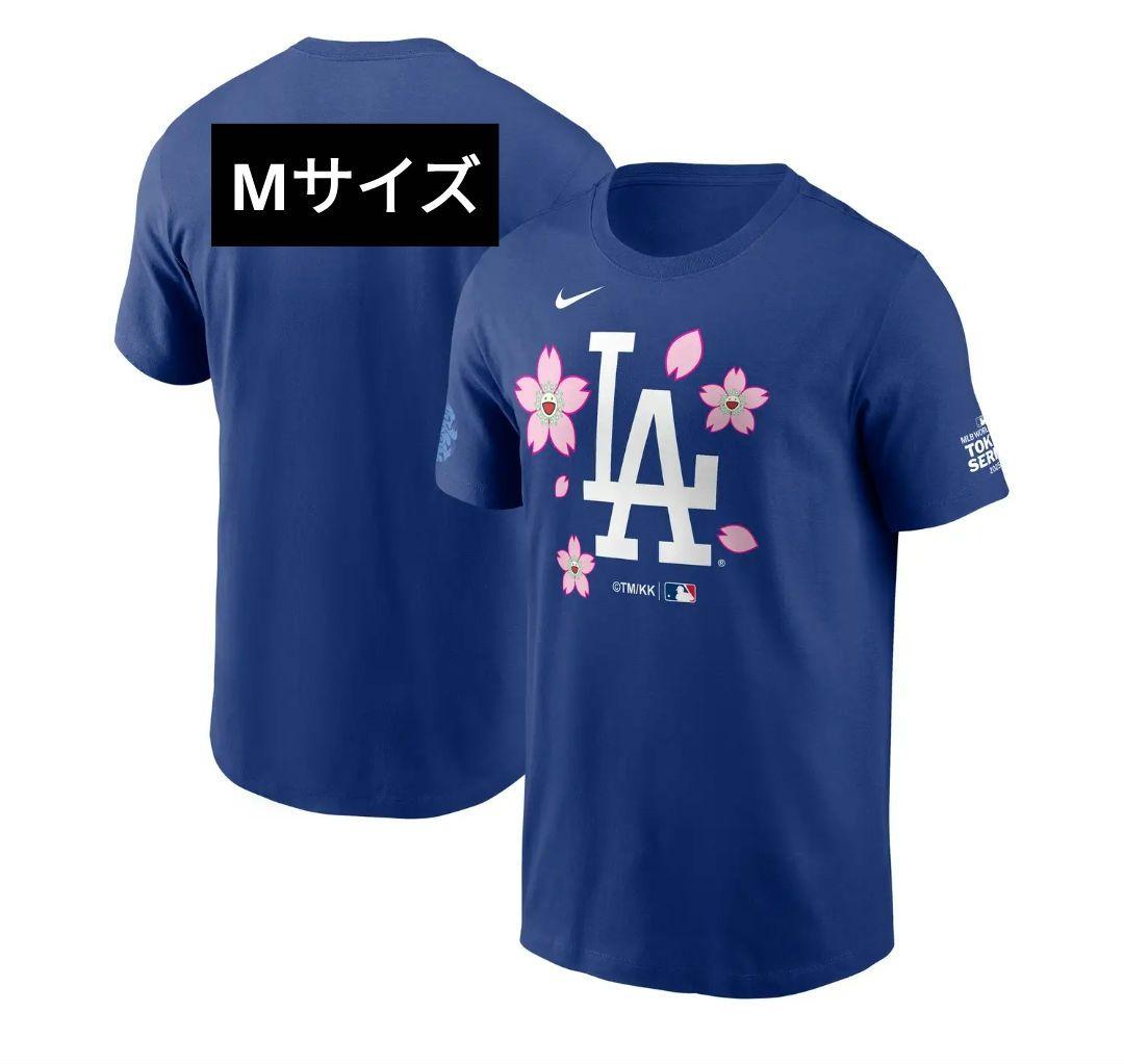 ドジャース MLB コラボ 村上隆 Tシャツ ブルー Mサイズ