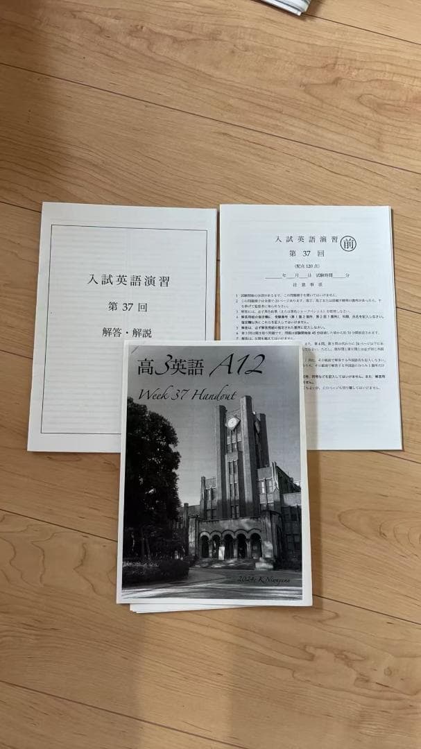 鉄緑会 高3英語 　Aクラス帯 handout　Week17 ～Week37