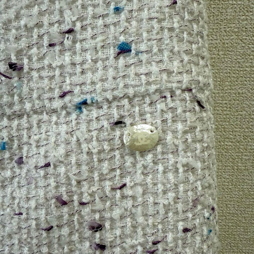 【M】 CHANEL ツイードタイトミニスカート サイズ38