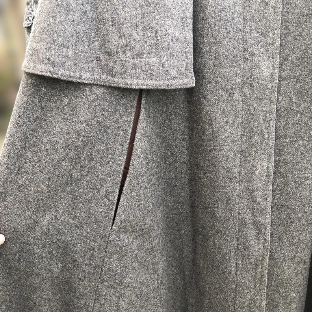 ヴィンテージ グレー ケープスタイル ロングコート