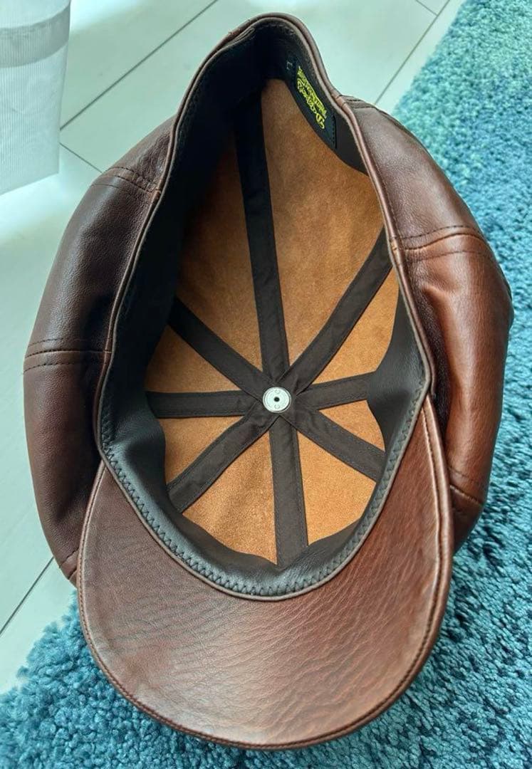 dapper's ホースハイド ブラウンレザー キャスケット Lサイズ