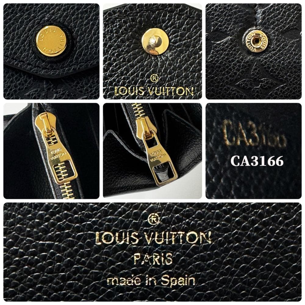 極美品 ルイヴィトン アンプラント ポルトフォイユ サラ ノワール M61182