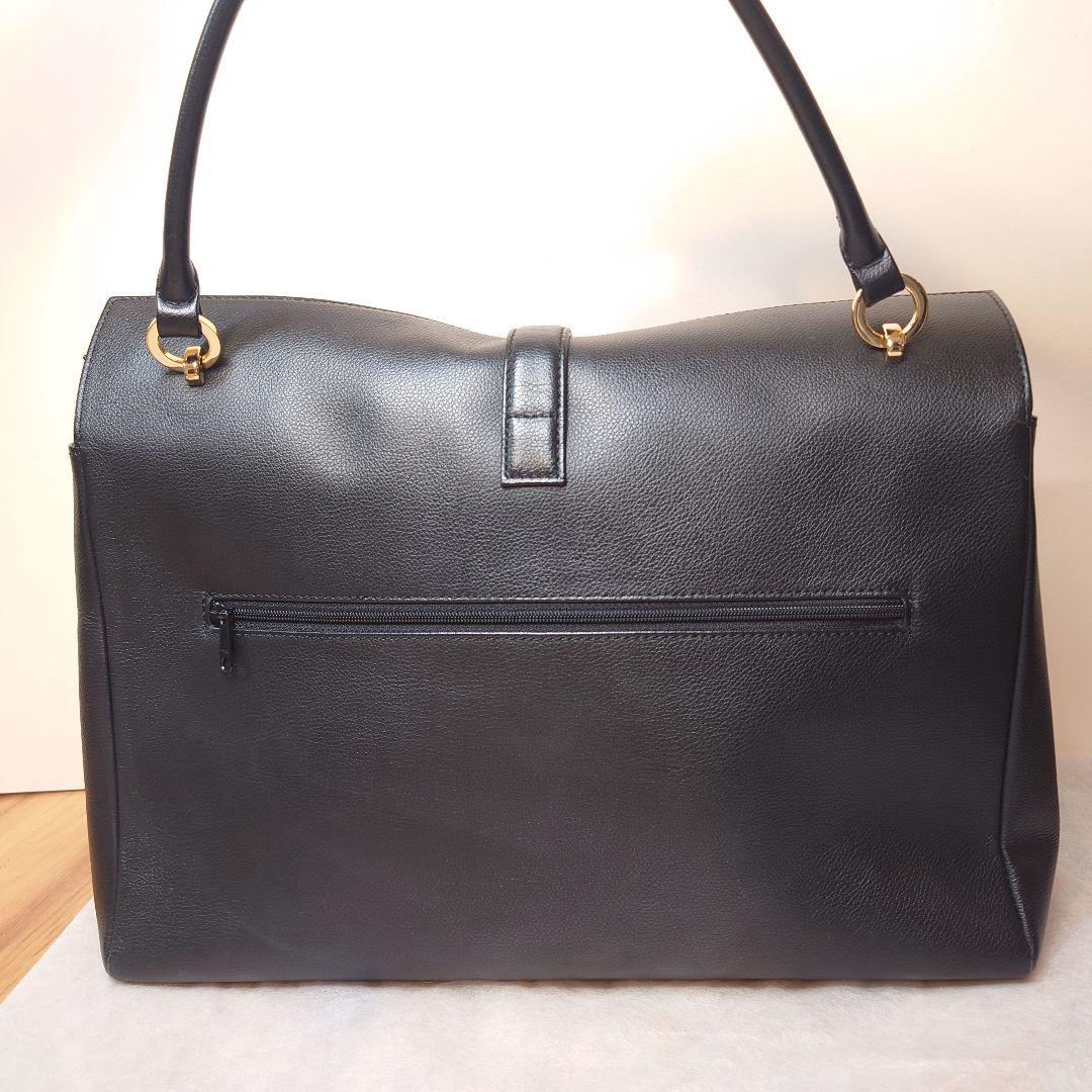 【濱野皮革工藝】グレース ディライトトート ブラック✕ゴールド　A4サイズ収納