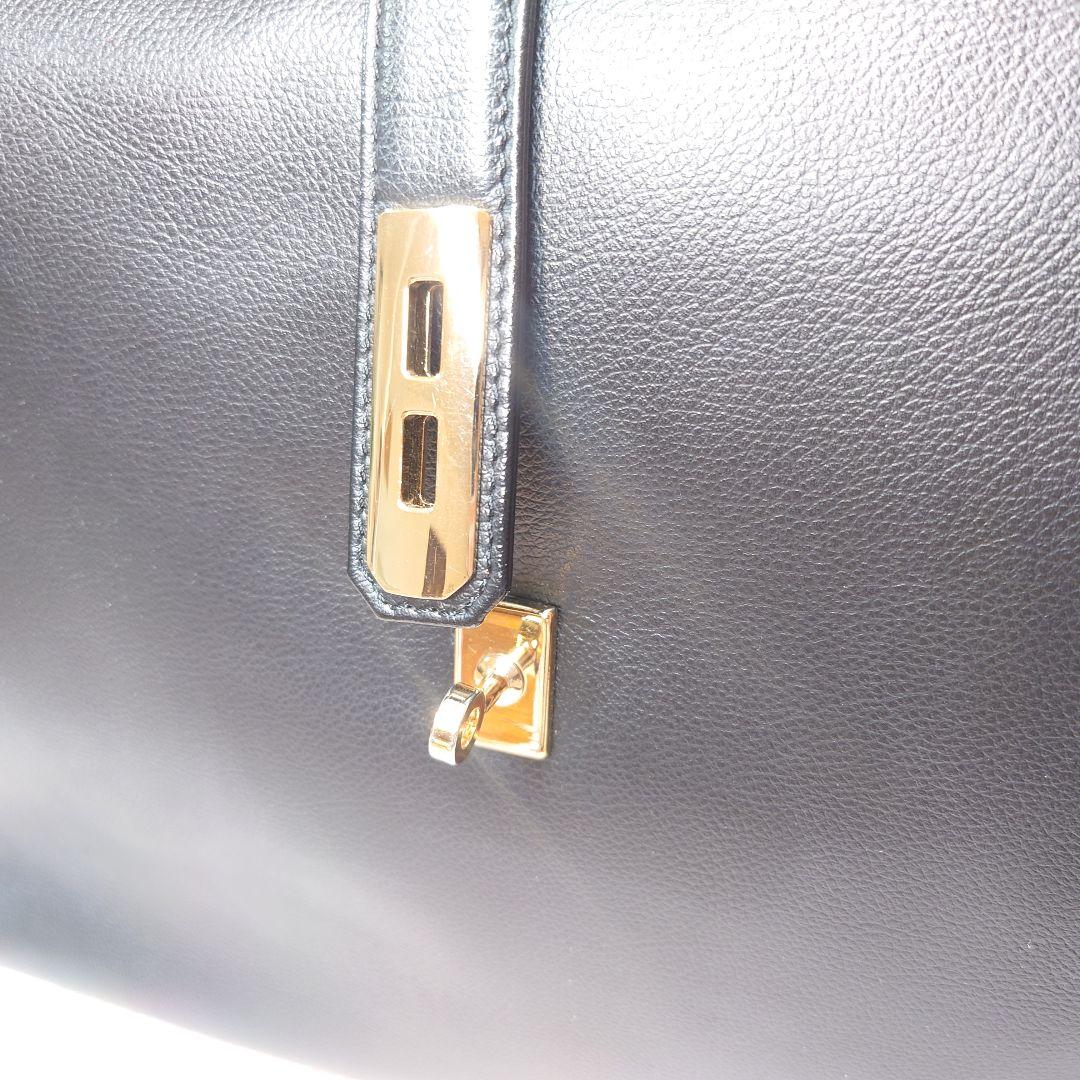 【濱野皮革工藝】グレース ディライトトート ブラック✕ゴールド　A4サイズ収納