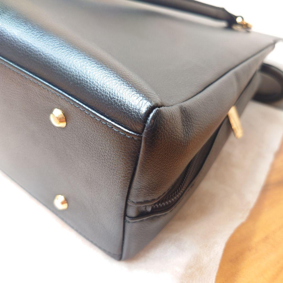 【濱野皮革工藝】グレース ディライトトート ブラック✕ゴールド　A4サイズ収納