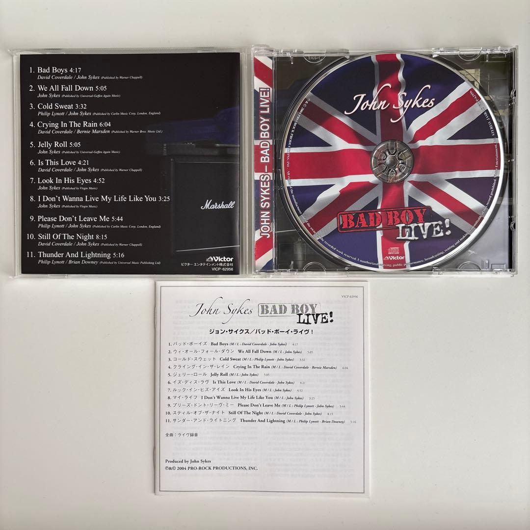 【美品帯付き】John Sykes BAD BOY LIVE!　ジョン・サイクス