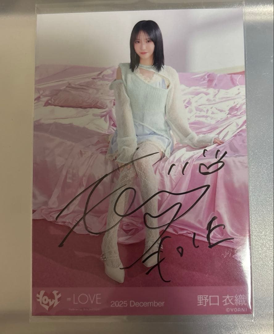 苔*様 ＝LOVE 生写真 野口衣織 直筆サイン
