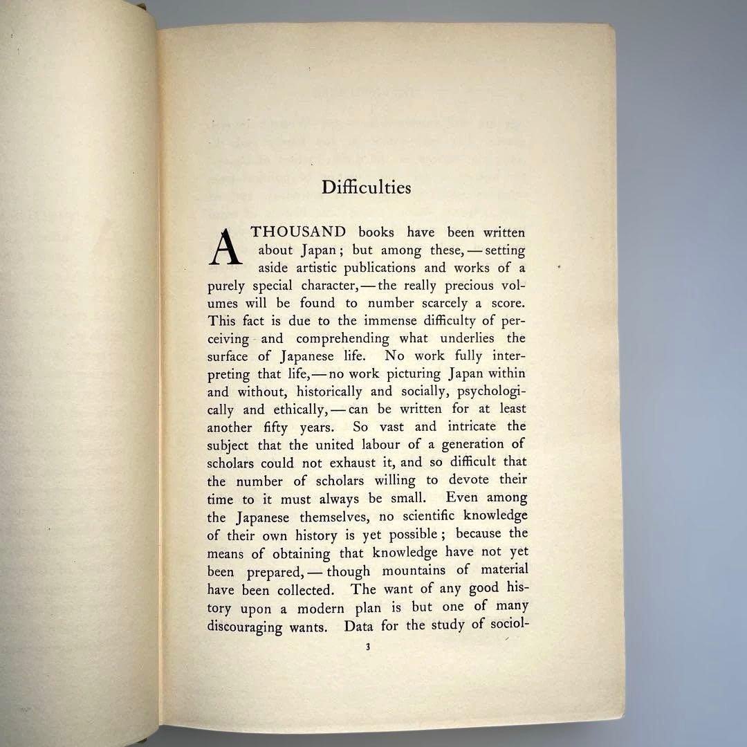 【希少】ラフカディオ ハーン 『JAPAN』小泉八雲 1904年 初版 古書